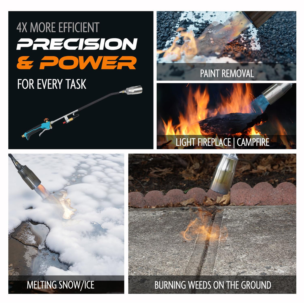 Propane Torch Weed Burner with 13 ft Hose, Adjustable 2,200,000 BTU Self Igniting T58167