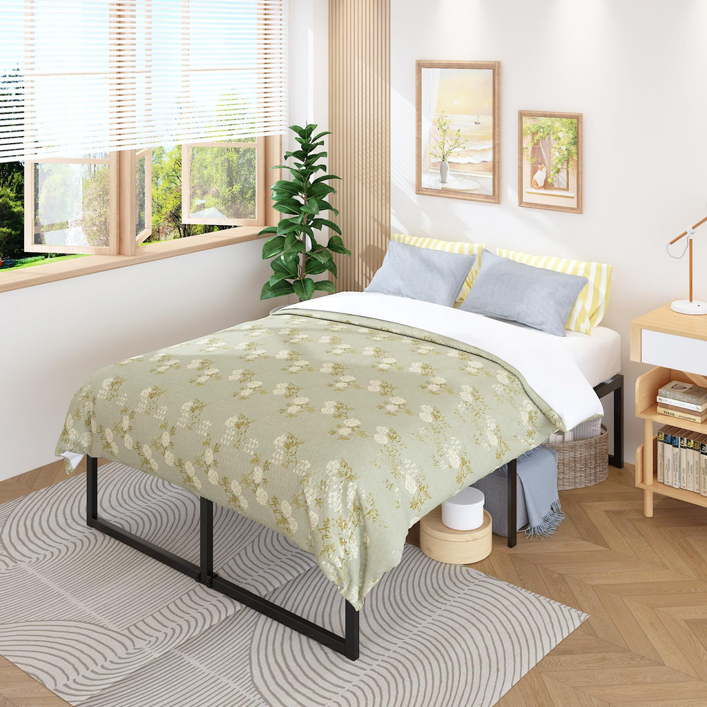 Queen Bed Frame 18 Inch with Steel Slat Support A175