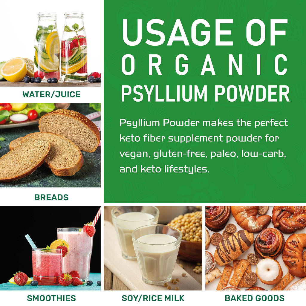 Psyllium Husk Powder 1.75 LB Gluten Free Unflavored I139