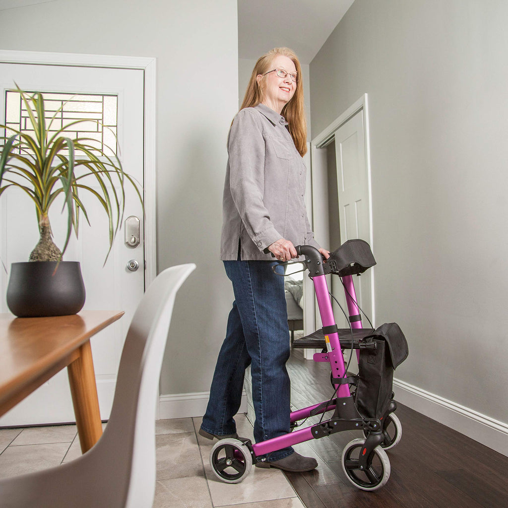 Adjustable Rollator with Seat and Backrest E422