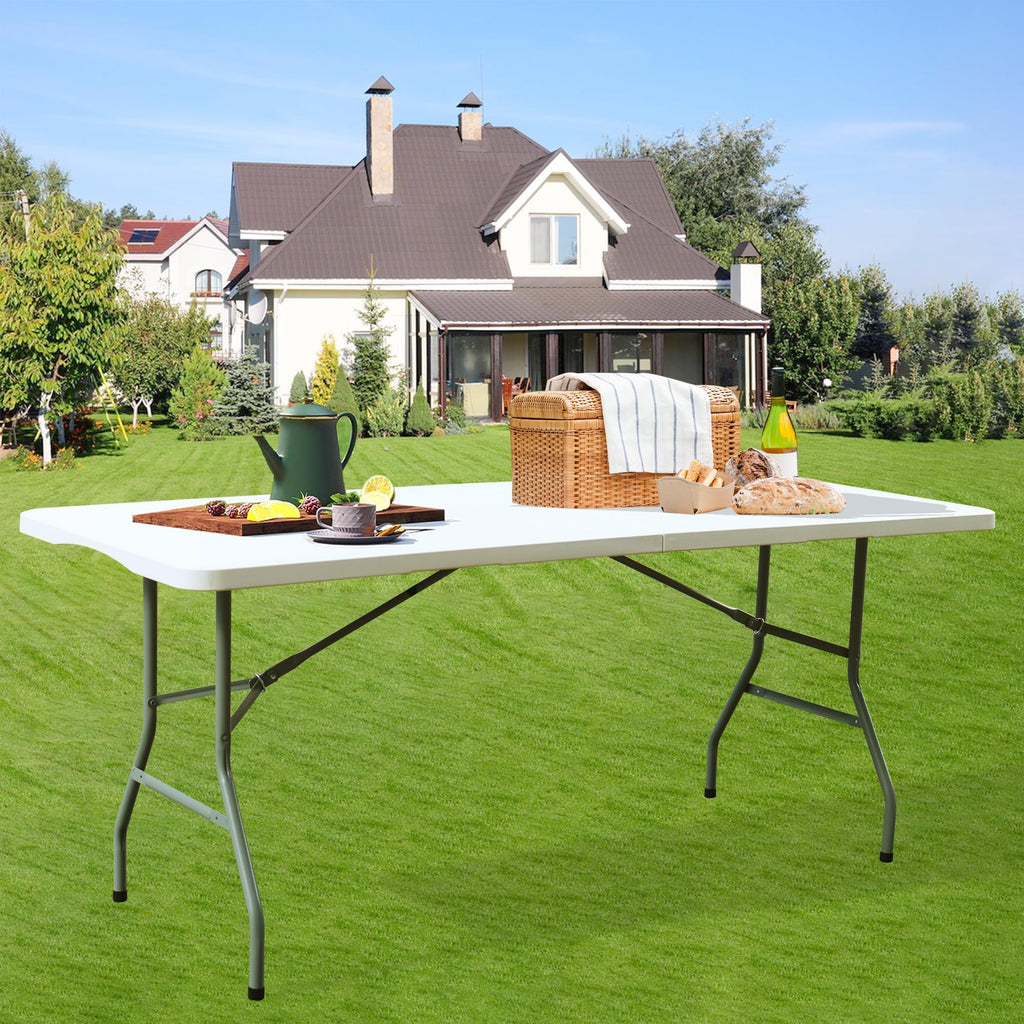 White 6FT Foldable Plastic Table A4373