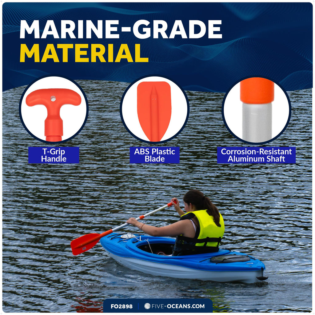Telescoping Floating Orange Boat Paddle V167