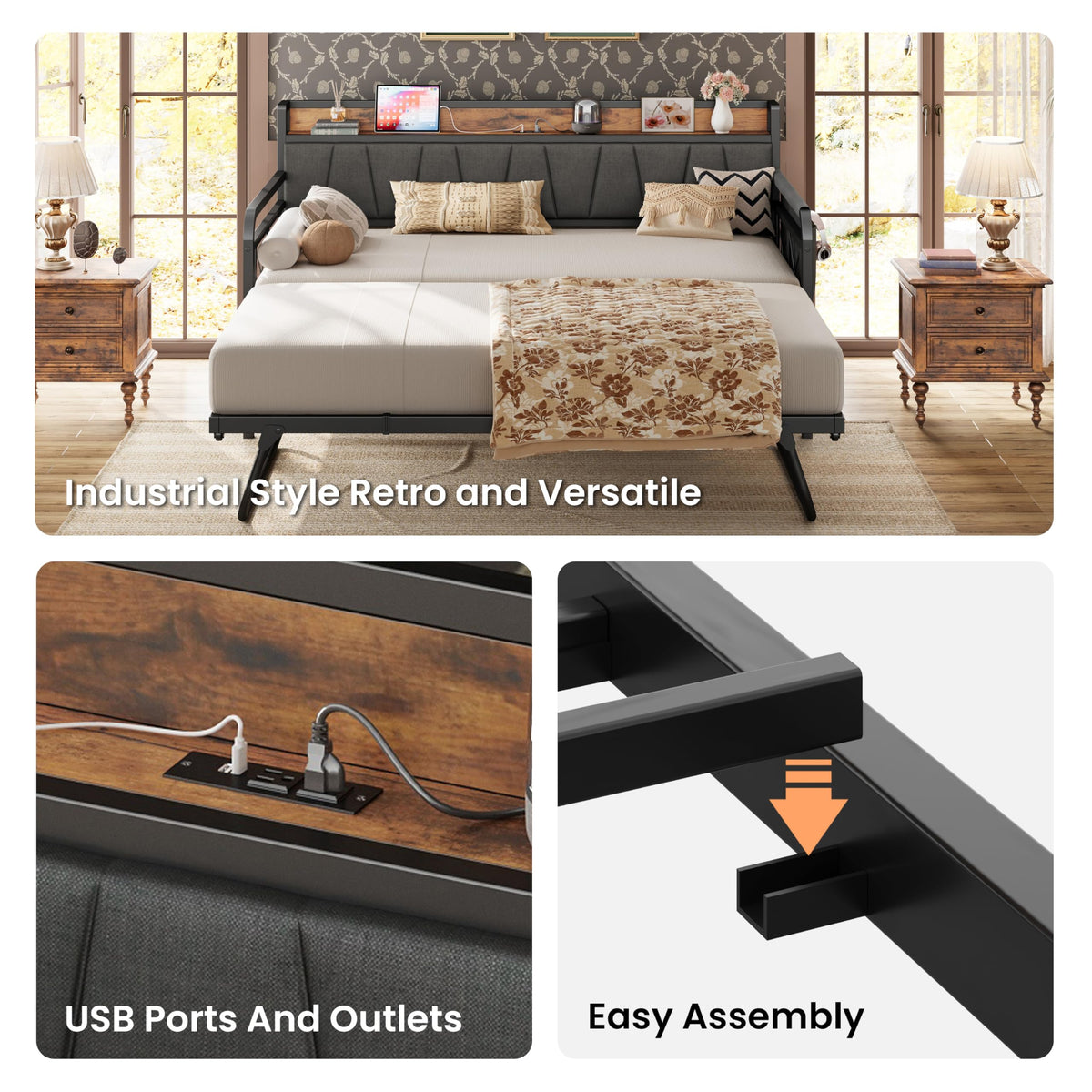 Twin Daybed with Trundle I376887