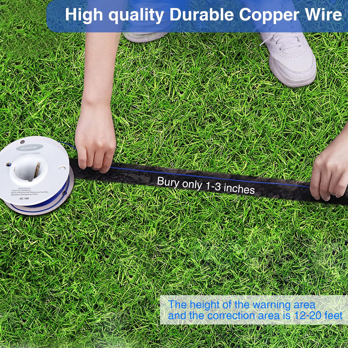 In-Ground Electric Dog Fence System with Waterproof Training Collar U4131